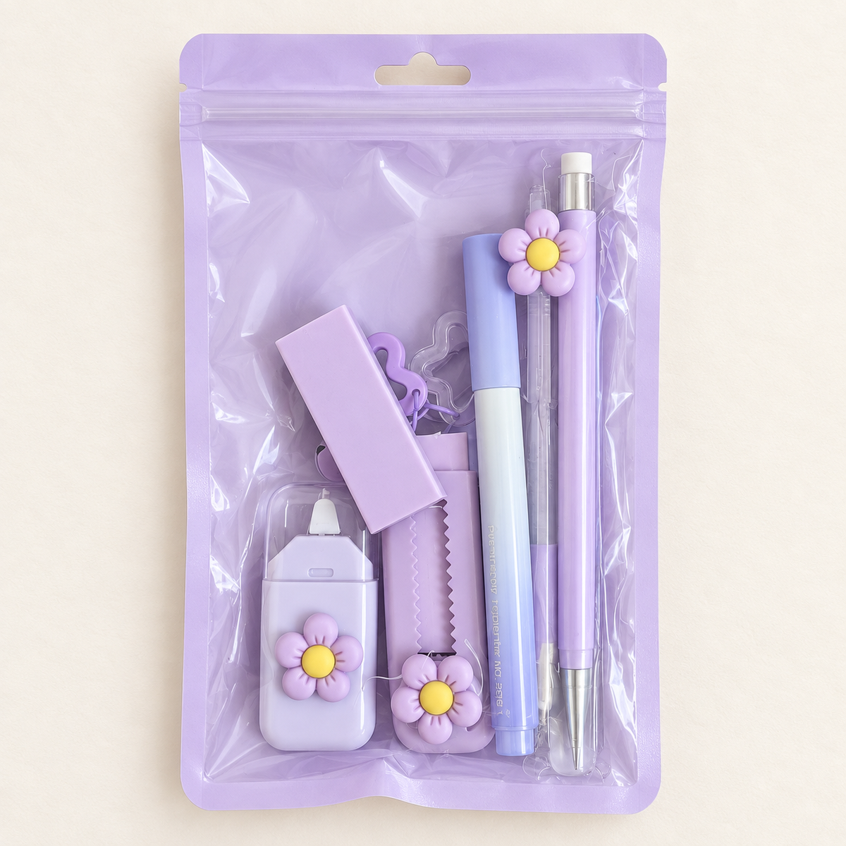Daisy Stationery Set | Pastel Purple