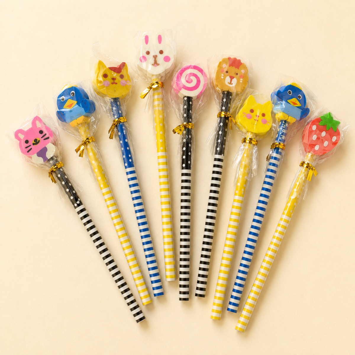 Cute Character Eraser Pencil – Fun Novelty Pencil with Character Eraser Topper