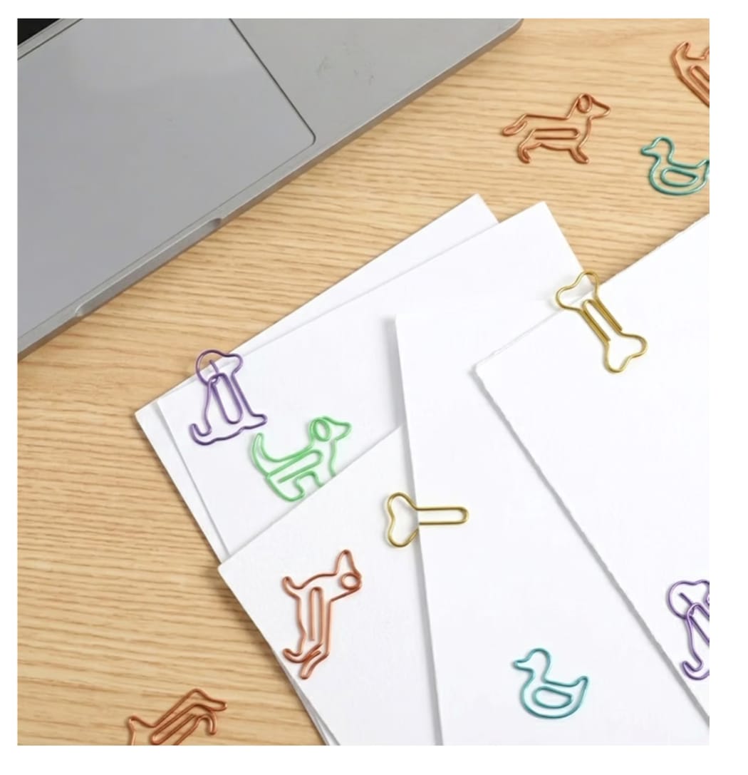 Dog & Bone Paper Clips – Pack of 10 | Cute Desk Accessories for Dog Lovers