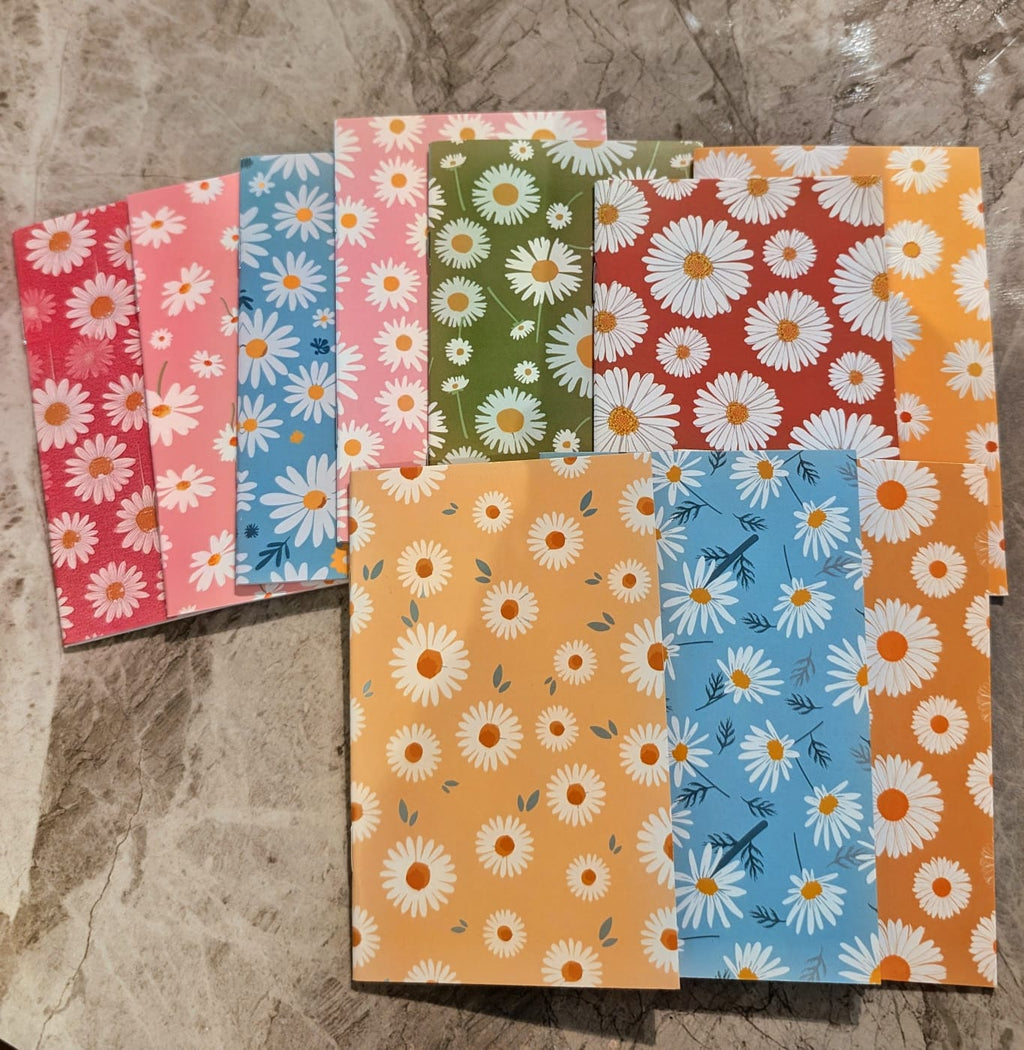 Daisy Mini Notebooks – Cute Floral Pocket Notebook Pack