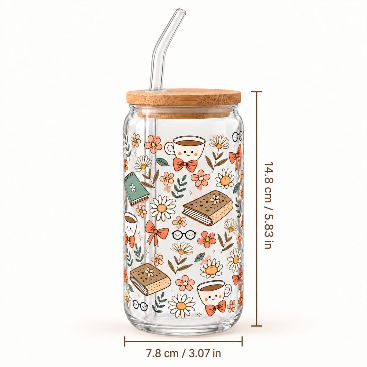 Daisy Mae Glass Can Tumbler