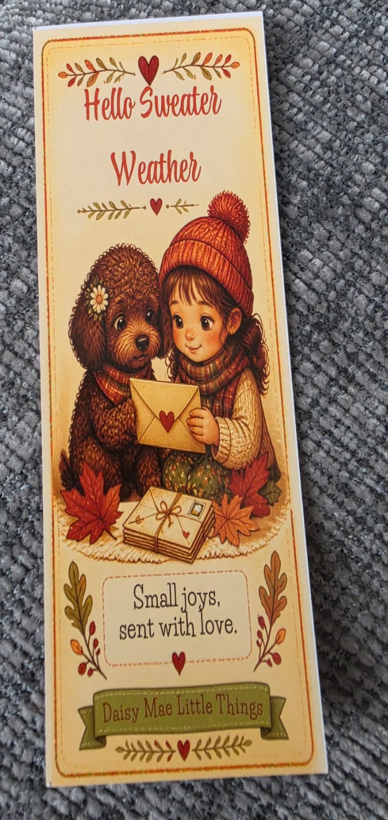 Hello Sweetie Woodland Bookmark