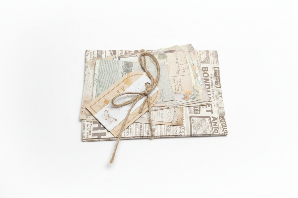 Deckle-edged Floral Papers 1