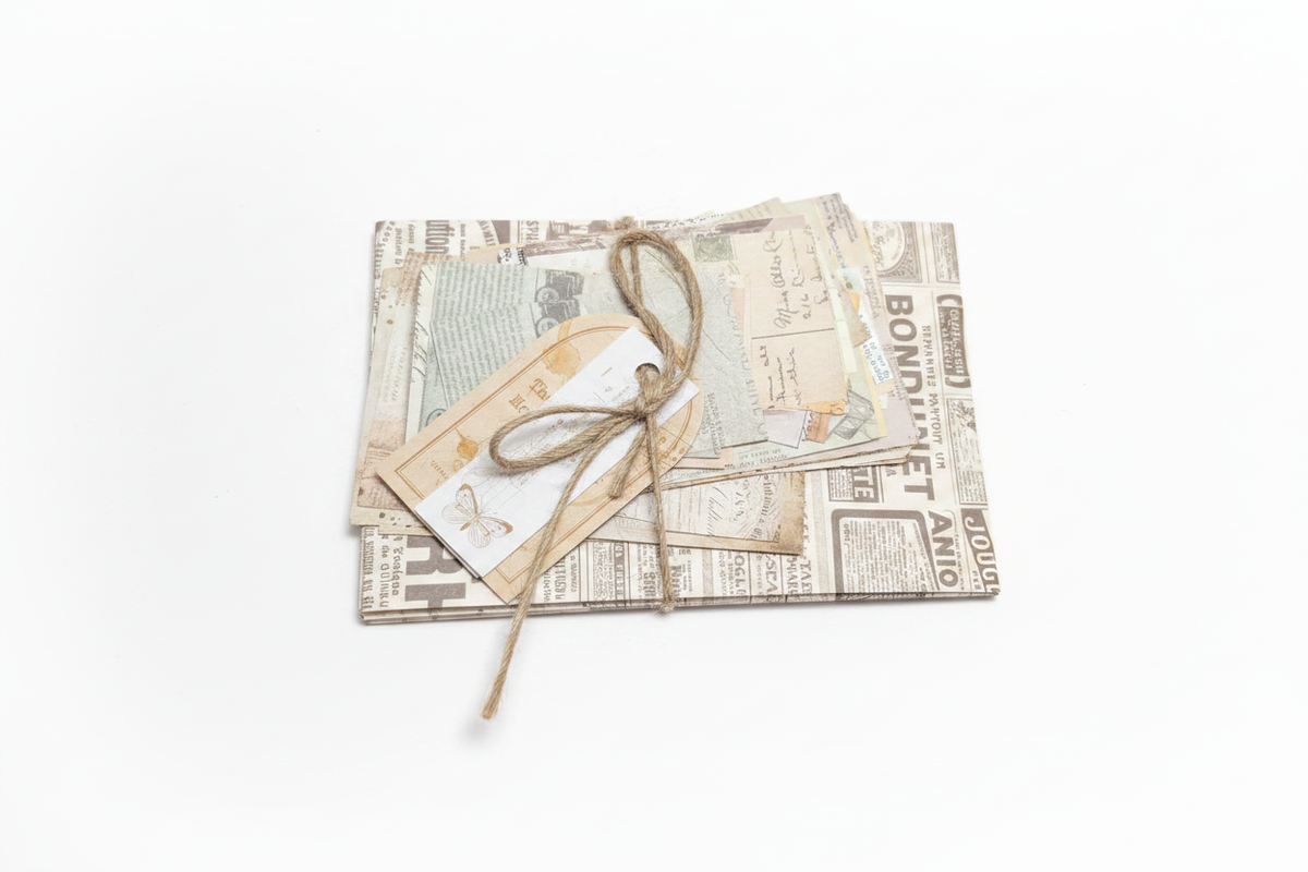 Deckle-edged Floral Papers 1